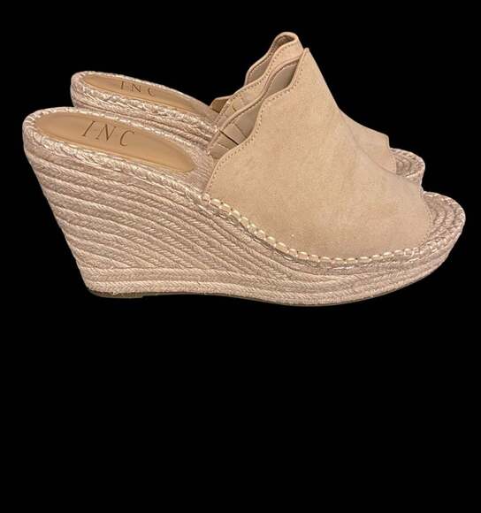 INC International Concepts Camile Suede Slip On Espadrille Heels - Picture 4 of 5